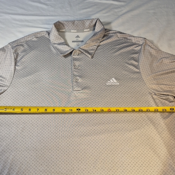 Adidas Golf DryFit Short Sleeve Polo Shirt with Geometric Pattern - Picture 4 of 16